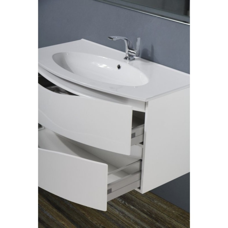 Тумба под раковину BelBagno Smile BB900TVC/BL 90 см, белый глянцевый (Bianco Lucido)