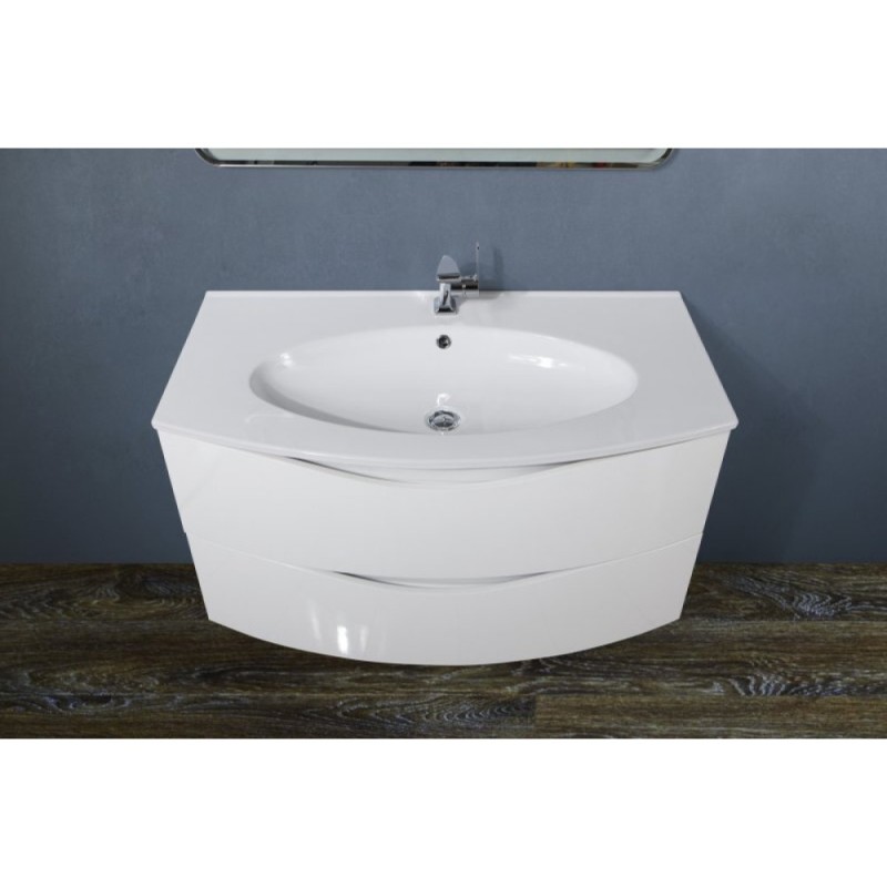 Тумба под раковину BelBagno Smile BB900TVC/BL 90 см, белый глянцевый (Bianco Lucido)