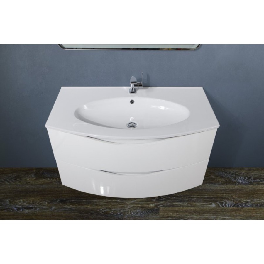 Тумба под раковину BelBagno Smile BB900TVC/BL 90 см, белый глянцевый (Bianco Lucido)