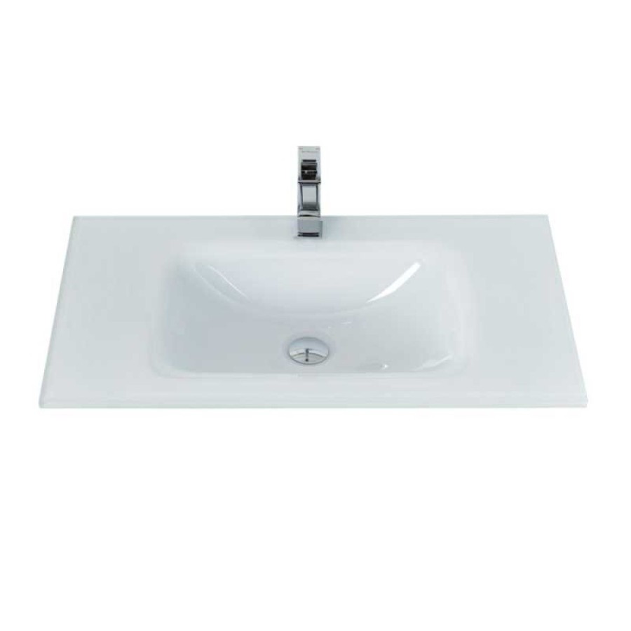 Раковина стеклянная BelBagno BB910/465-LV-VTR-BL, 91 x 46 x 15 см, без перелива, белая глянцевая