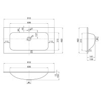 Раковина стеклянная BelBagno BB910/465-LV-VTR-BO, 91 x 46 x 15 см, без перелива, белая матовая