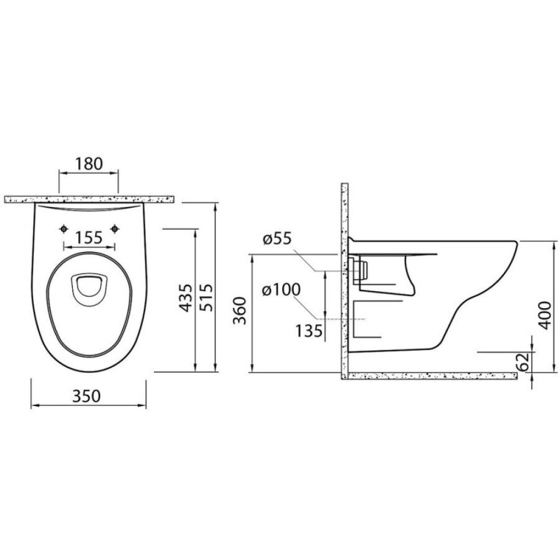 Подвесной унитаз BelBagno Linea BB9363CH