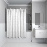Штора для ванной комнаты Iddis Base BD01P18i11, 180 x 200 см, полиэстер, цвет белый