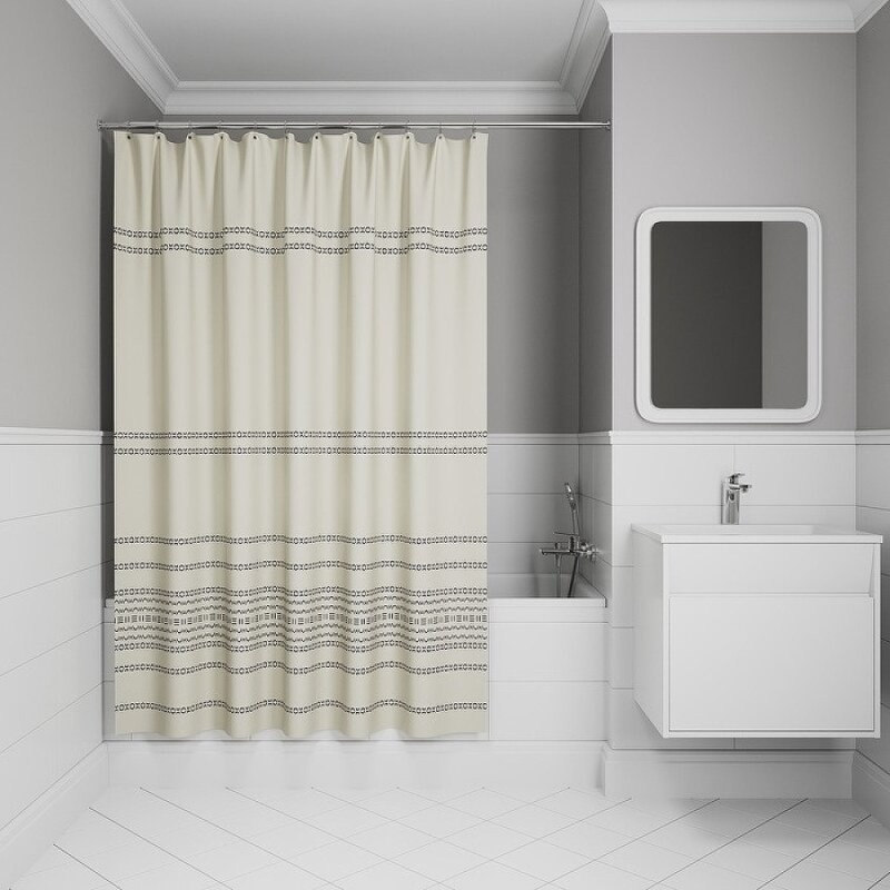 Штора для ванной комнаты Iddis Base BD01P24i11, 240 x 200 см, полиэстер, цвет светло-зеленый