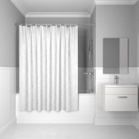 Штора для ванной комнаты Iddis Base BD03P18i11, 180 x 200 см, полиэстер, цвет белый