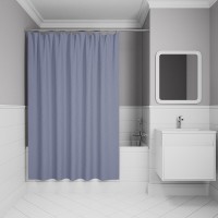 Штора для ванной комнаты Iddis Base BD03P24i11, 240 x 200 см, полиэстер, цвет серый