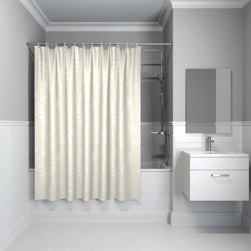 Штора для ванной комнаты Iddis Base BD04P18i11, 180 x 200 см, полиэстер, цвет бежевый