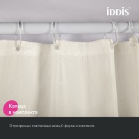 Штора для ванной комнаты Iddis Base BD04P18i11, 180 x 200 см, полиэстер, цвет бежевый
