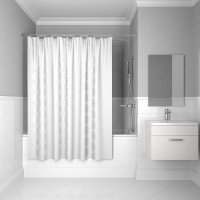 Штора для ванной комнаты Iddis Base BD04P24i11, 240 x 200 см, полиэстер, цвет белый