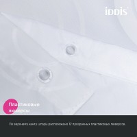 Штора для ванной комнаты Iddis Base BD04P24i11, 240 x 200 см, полиэстер, цвет белый