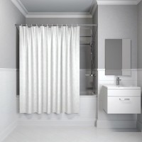 Штора для ванной комнаты Iddis Base BD05P24i11, 240 x 200 см, полиэстер, цвет белый