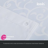 Штора для ванной комнаты Iddis Base BD05P24i11, 240 x 200 см, полиэстер, цвет белый