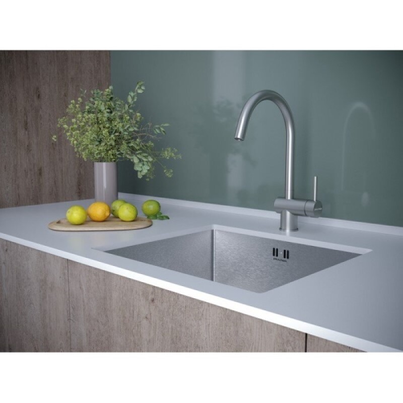 Смеситель Paulmark Bend Be212066-BS, для кухонной мойки, брашированная сталь