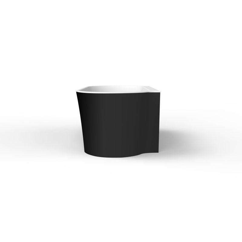 Акриловая ванна BELBAGNO BB409-1700-800-W/NM Белая матовая внутри, черная матовая снаружи