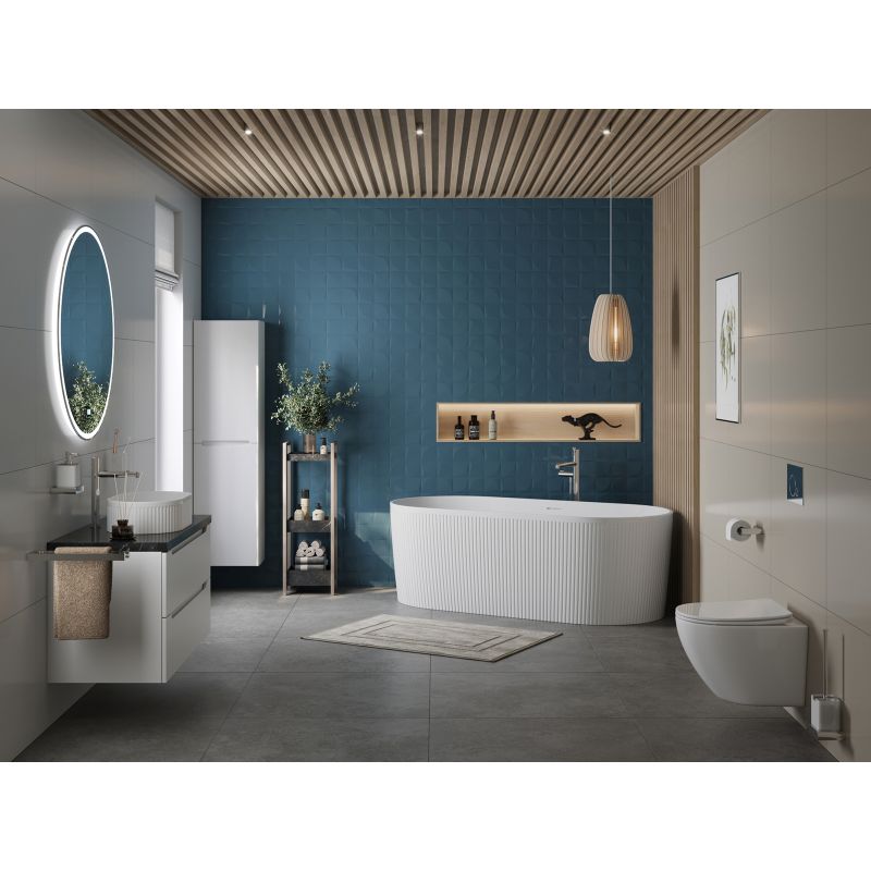 Акриловая ванна BELBAGNO BB411-1700-800-MATT, белая матовая