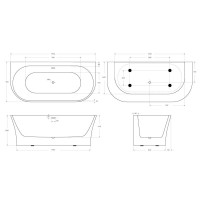 Акриловая ванна BELBAGNO BB711-1700-750