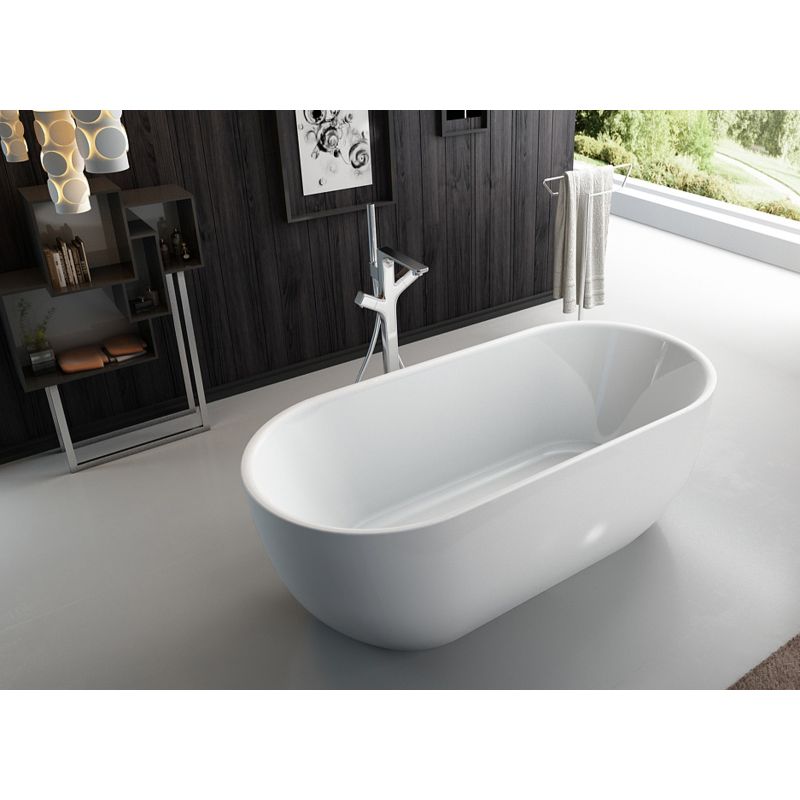Акриловая ванна без перелива BELBAGNO BB70-1500-W0, 1500x750x570