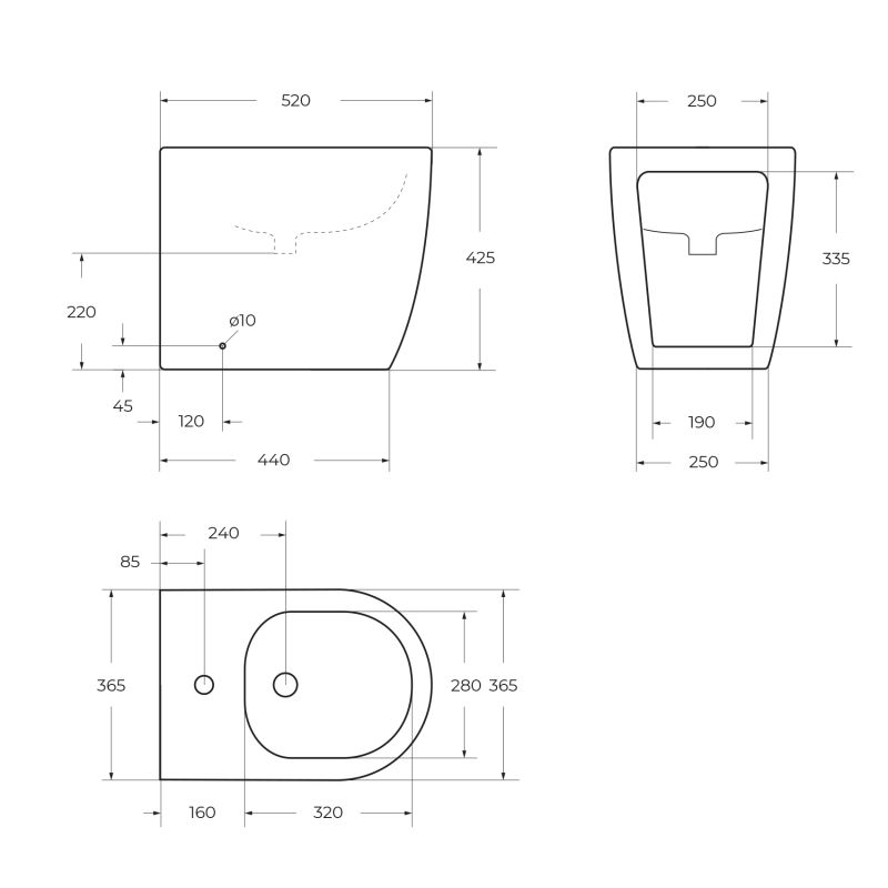 Биде напольное BelBagno MARINO BB105B
