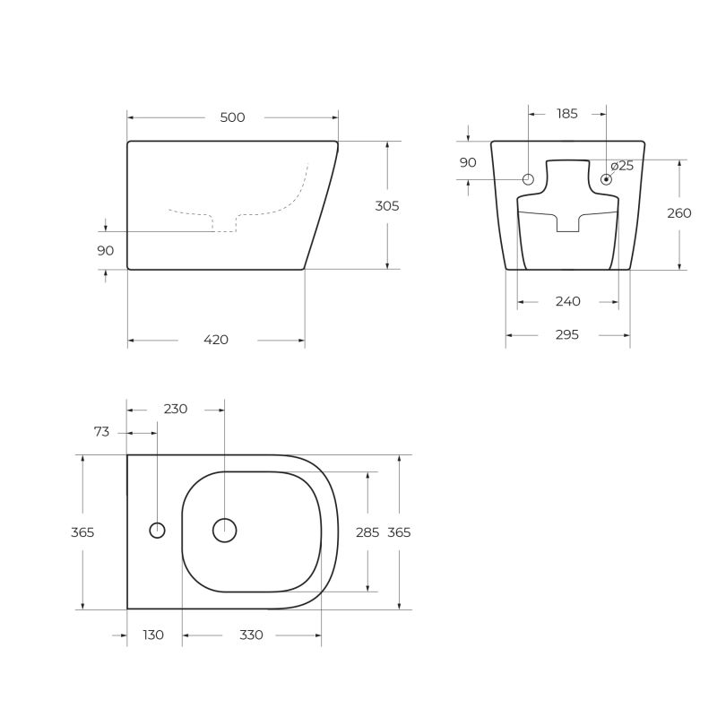 Биде подвесное BelBagno ALBANO BB120BH