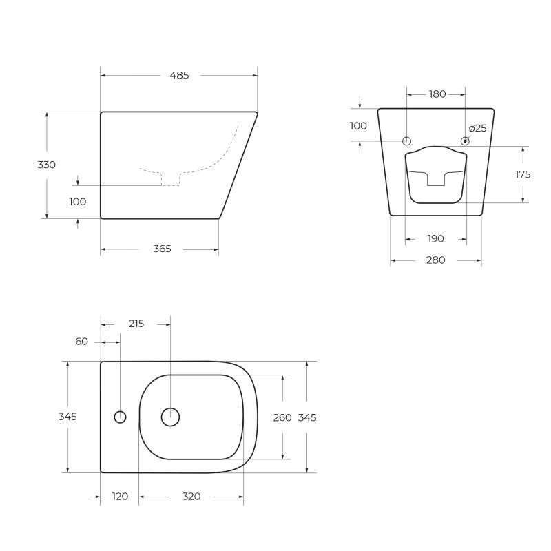 Биде подвесное BelBagno ARDENTE-R BB0520BH