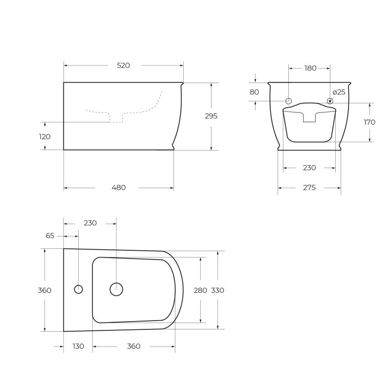 Биде подвесное BelBagno PRADO BB10150BH