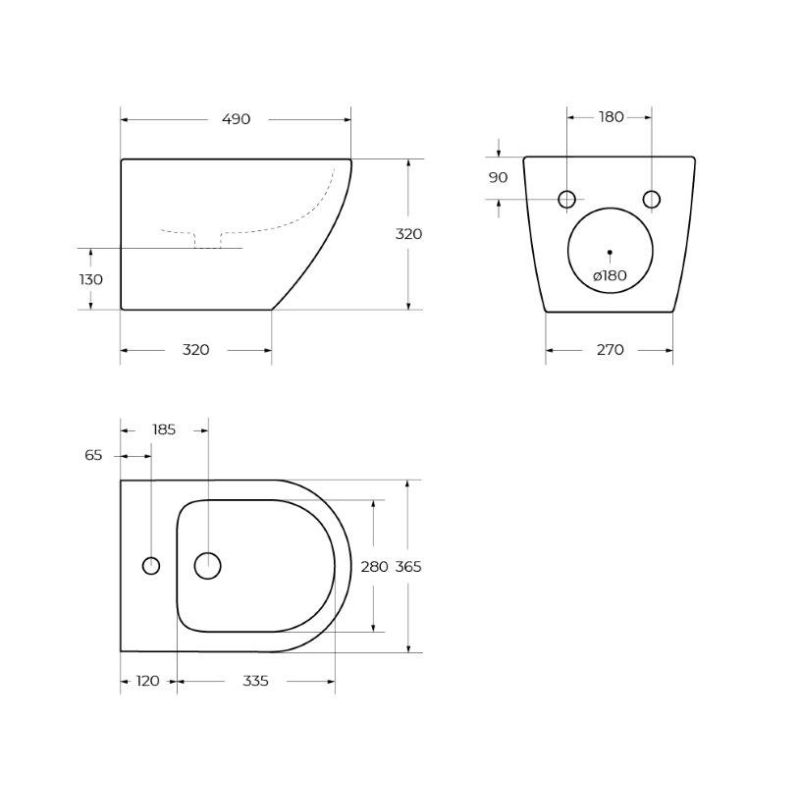 Биде подвесное BelBagno SFERA-R BB046BH