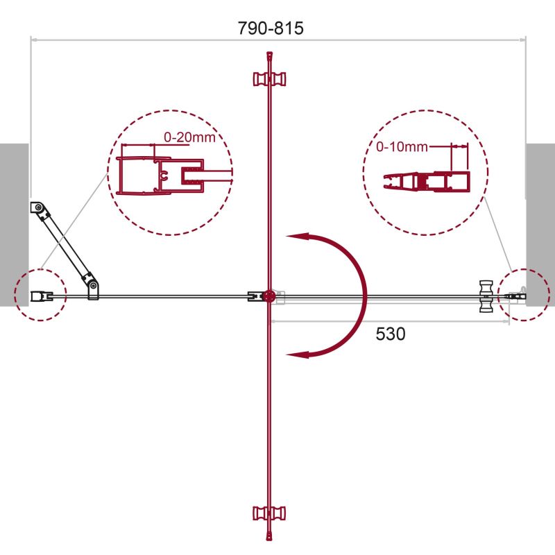 Душевая дверь BelBagno ETNA-B-12-60/20-C-Cr-90