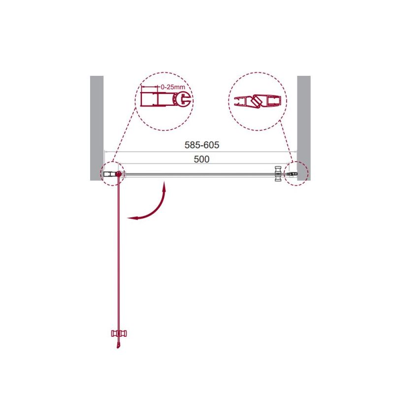 Душевая дверь BelBagno ETNA-B-1-60-C-Cr