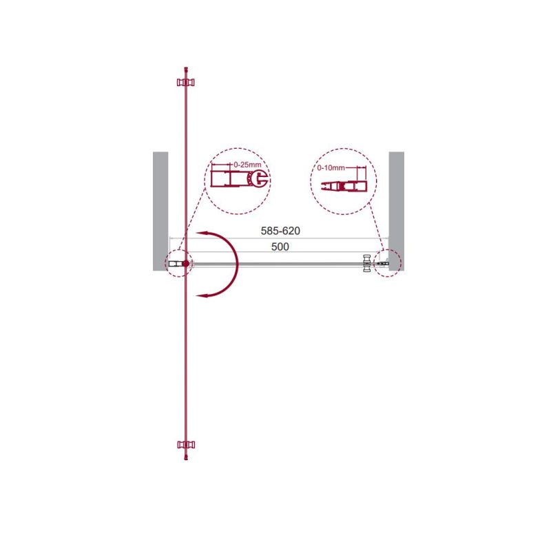 Душевая дверь BelBagno ETNA-B-1-60-C-Cr-90