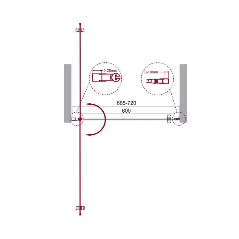 Душевая дверь BelBagno ETNA-B-1-70-C-Cr-90