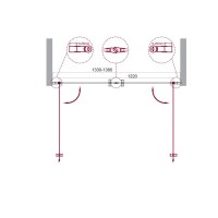 Душевая дверь BelBagno ETNA-B-2-140-C-Cr