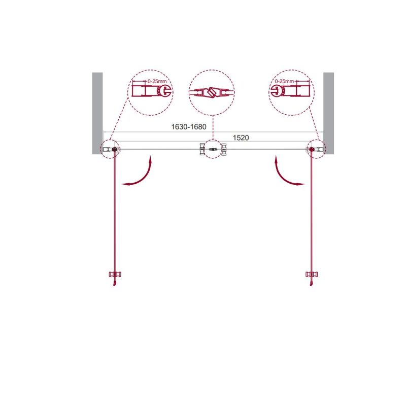 Душевая дверь BelBagno ETNA-B-2-170-C-Cr