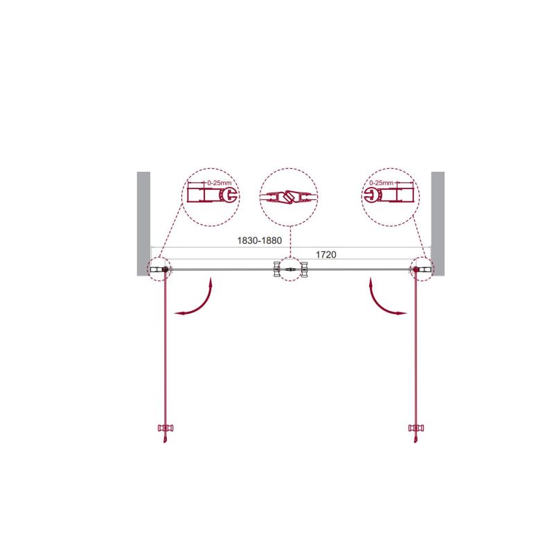 Душевая дверь BelBagno ETNA-B-2-190-C-Cr