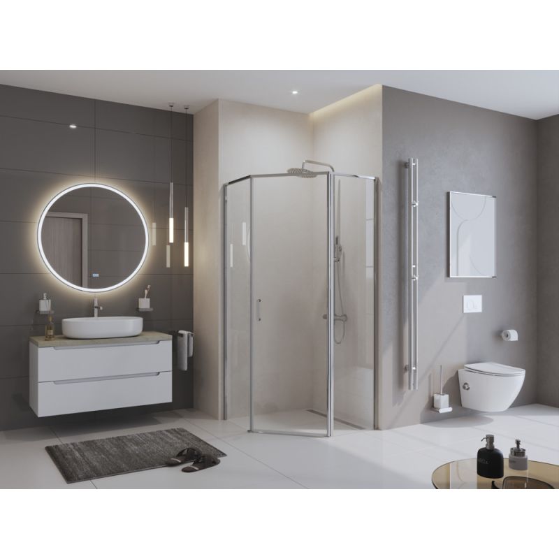 Душевой уголок BelBagno UNO-195-P-1-100-C-Cr
