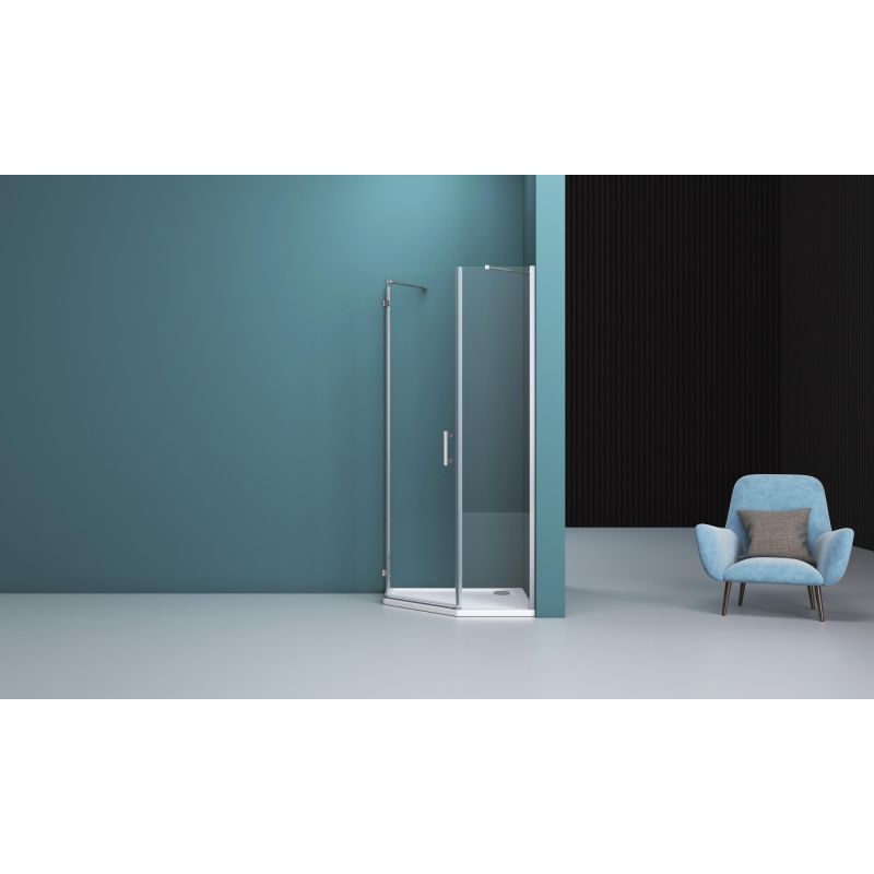Душевой уголок BelBagno KRAFT-P-1-100-C-Cr-L