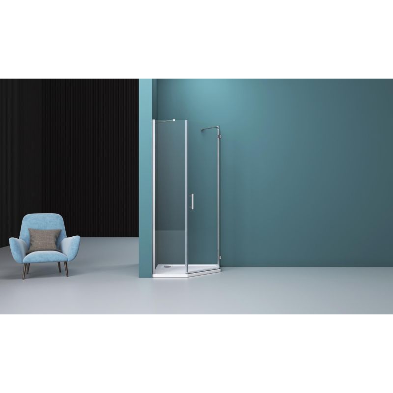Душевой уголок BelBagno KRAFT-P-1-100-C-Cr-R