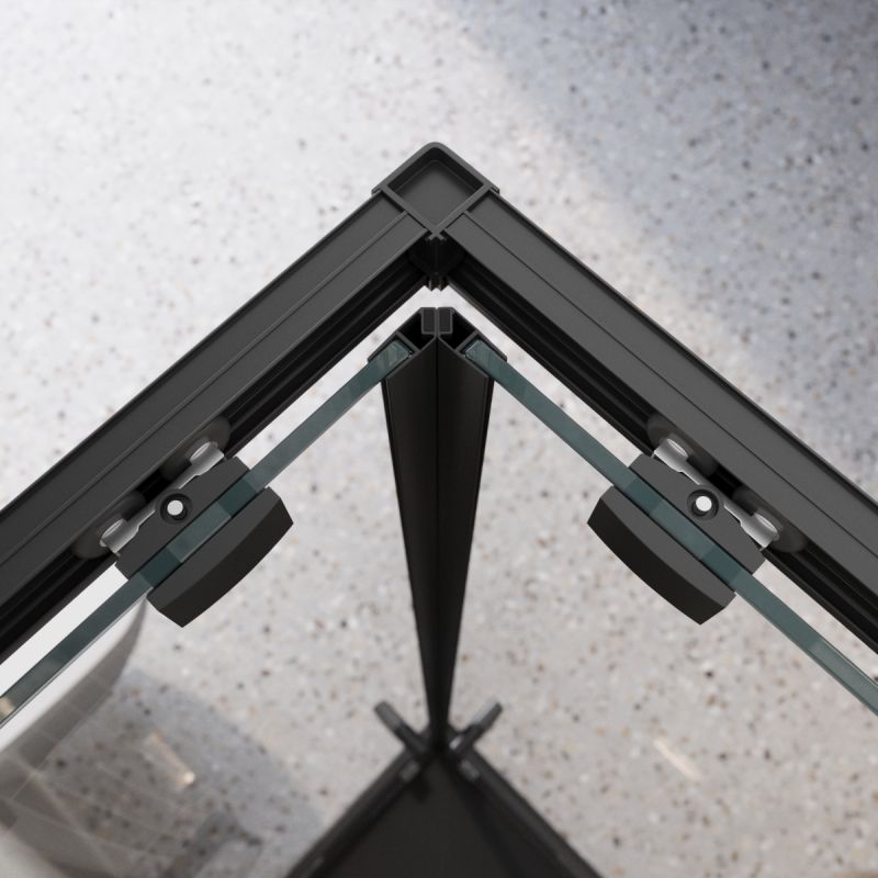 Душевой уголок BelBagno LUCE-A-2-90-C-NERO