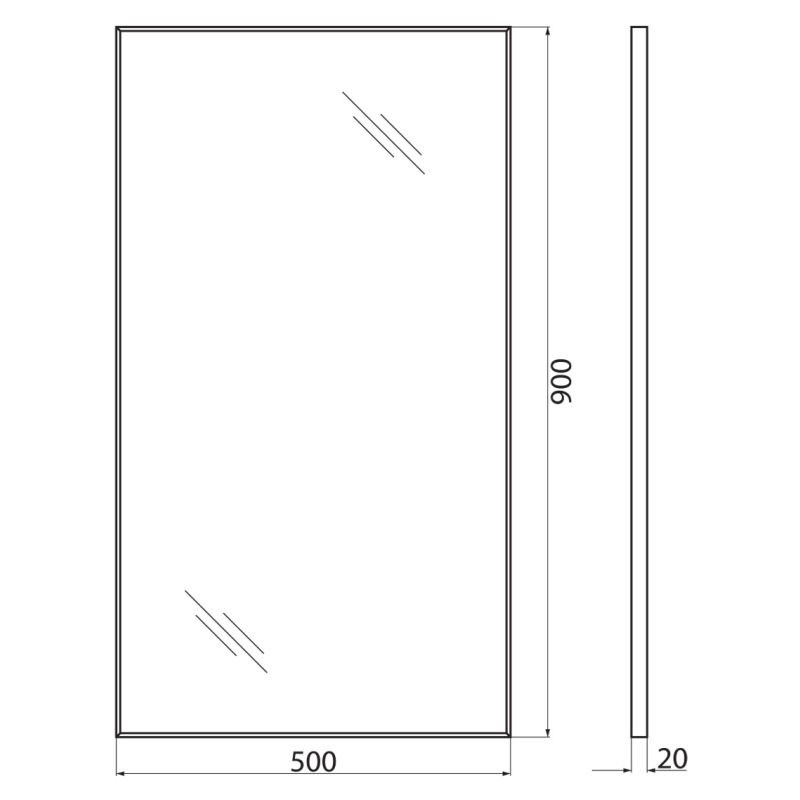 Зеркало BelBagno SPC-AL-500-900