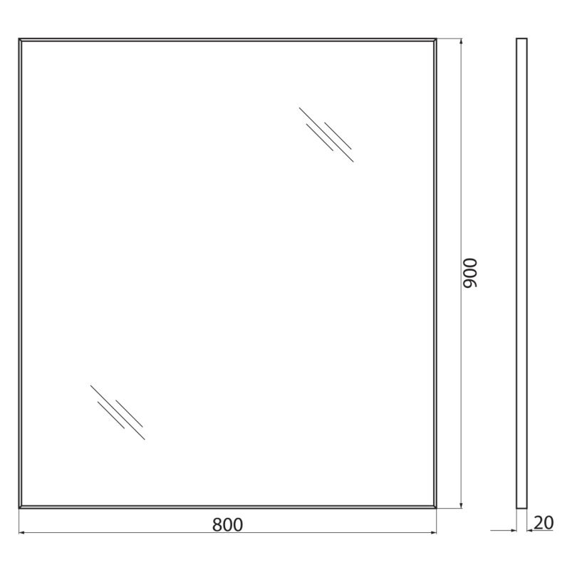 Зеркало BelBagno SPC-AL-800-900