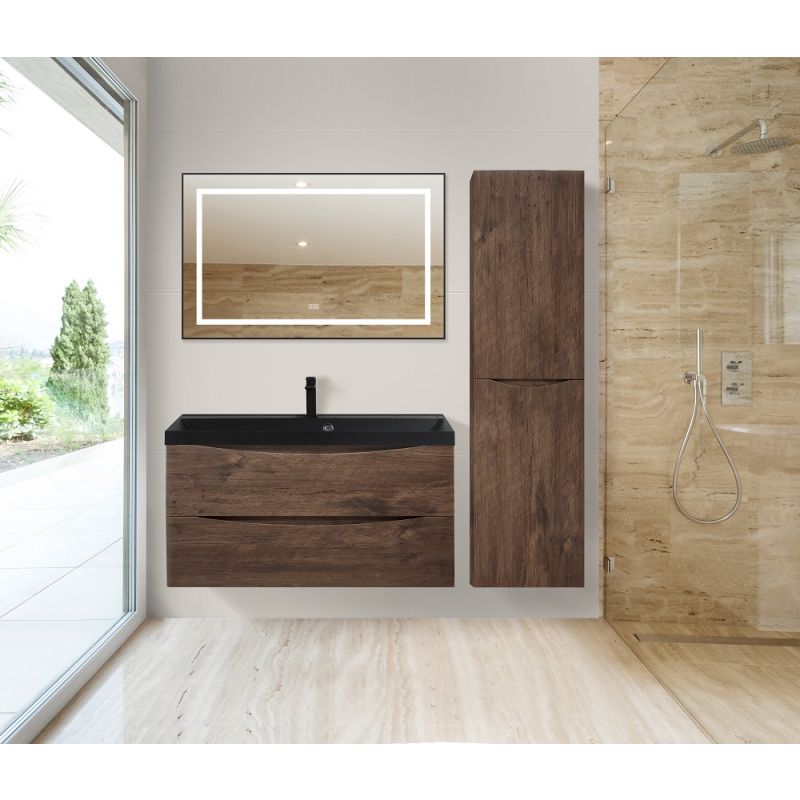 Зеркало BelBagno SPC-KRAFT-985-685-TCH-WARM-NERO