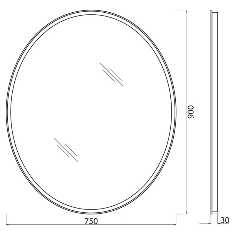 Зеркало BelBagno SPC-VST-750-900-LED-BTN