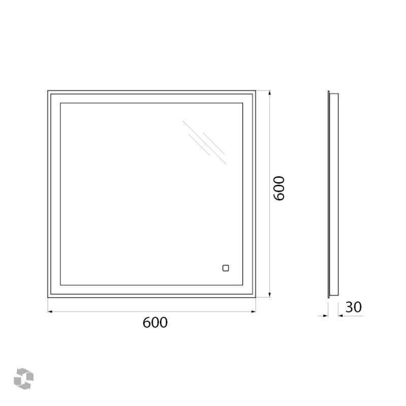 Зеркало BelBagno SPC-GRT-600-600-LED-TCH