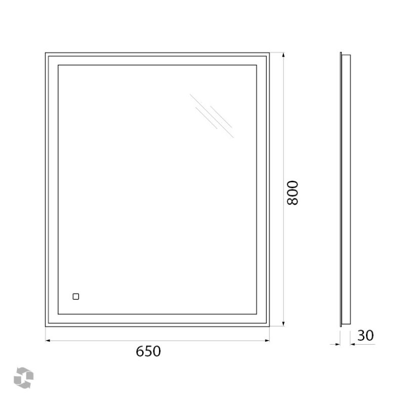 Зеркало BelBagno SPC-GRT-650-800-LED-TCH