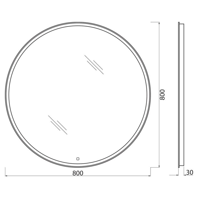 Зеркало BelBagno SPC-RNG-800-LED-TCH