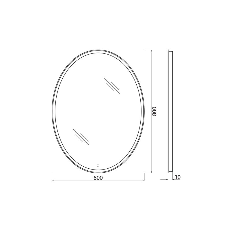 Зеркало BelBagno SPC-VST-600-800-LED-TCH