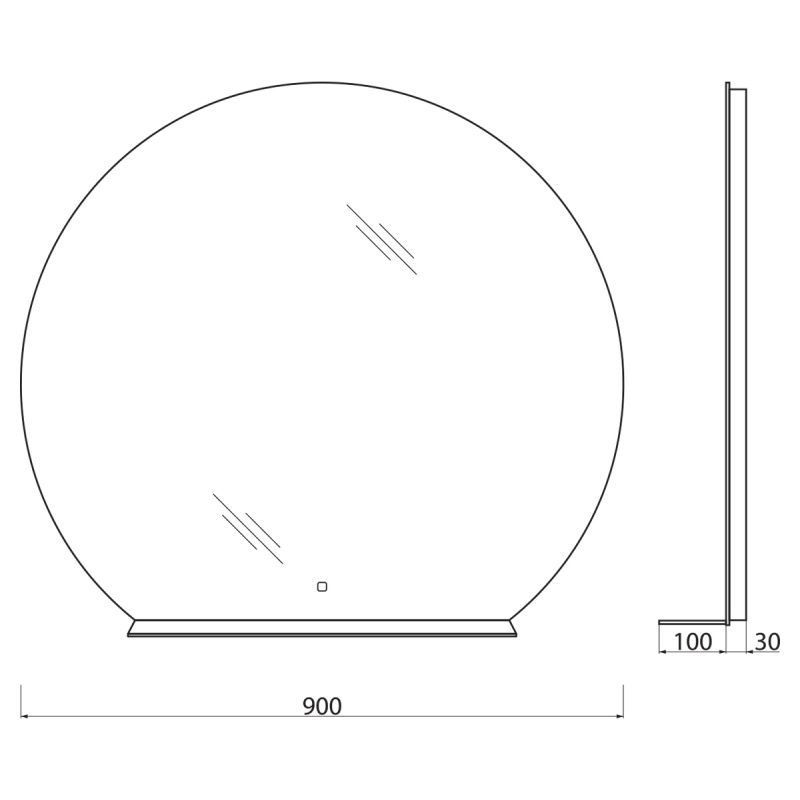 Зеркало BelBagno SPC-RNG-900-LED-TCH-MENS