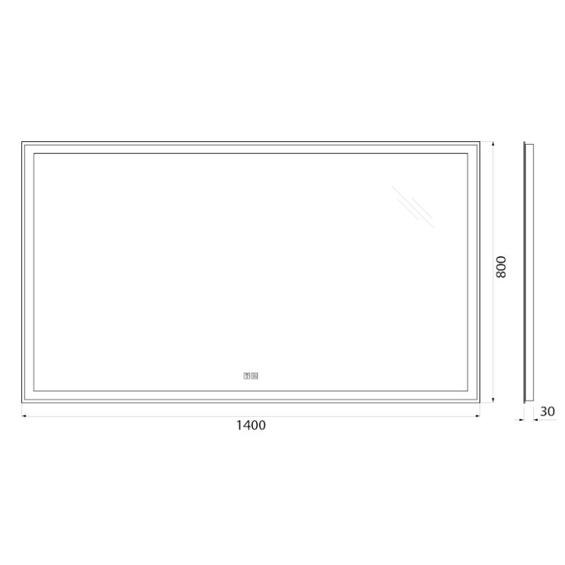 Зеркало BelBagno SPC-GRT-1400-800-LED-TCH-WARM