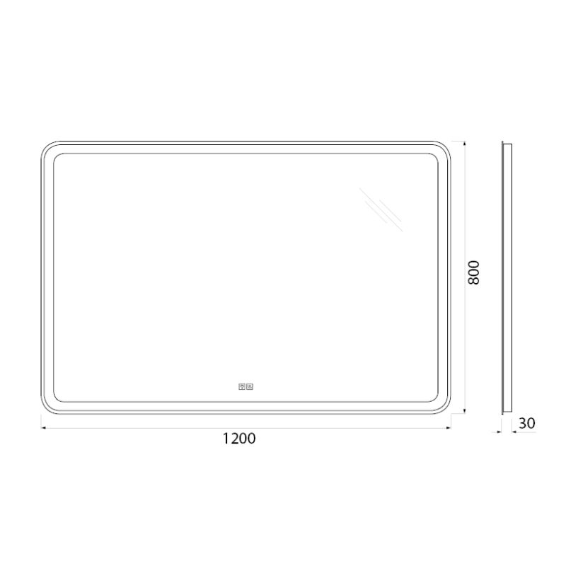 Зеркало BelBagno SPC-MAR-1200-800-LED-TCH-WARM