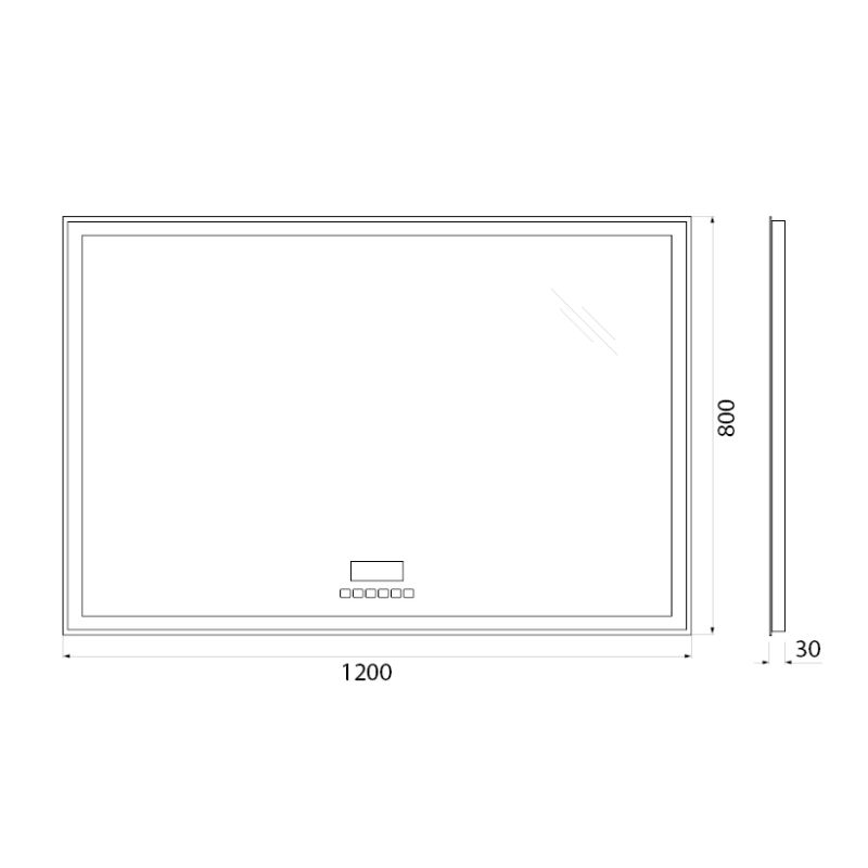 Зеркало BelBagno SPC-GRT-1200-800-LED-TCH-RAD