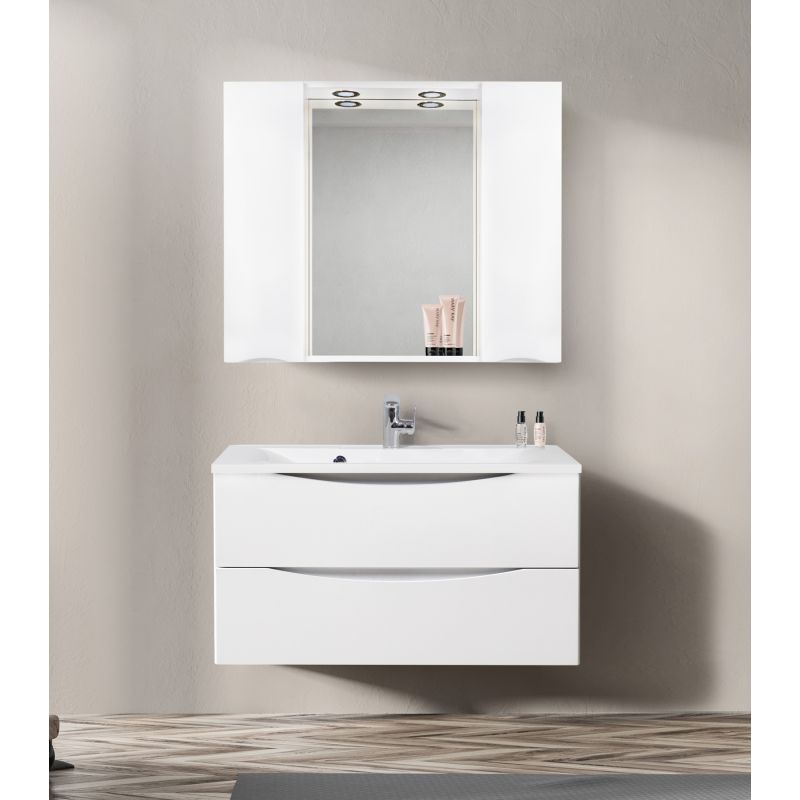 Зеркальный шкаф BelBagno MARINO-SPC-1000/750-2A-BL-P